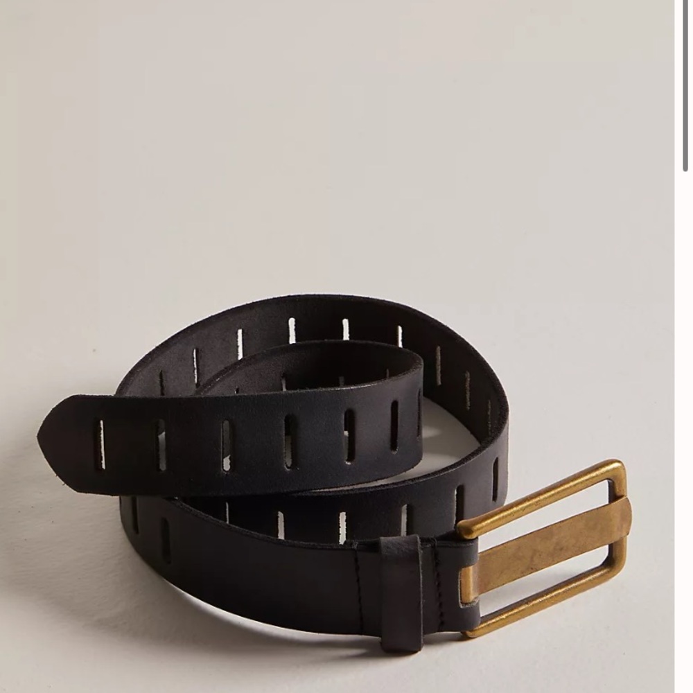 NWT We The Free Jona Belt Leather Black Brass